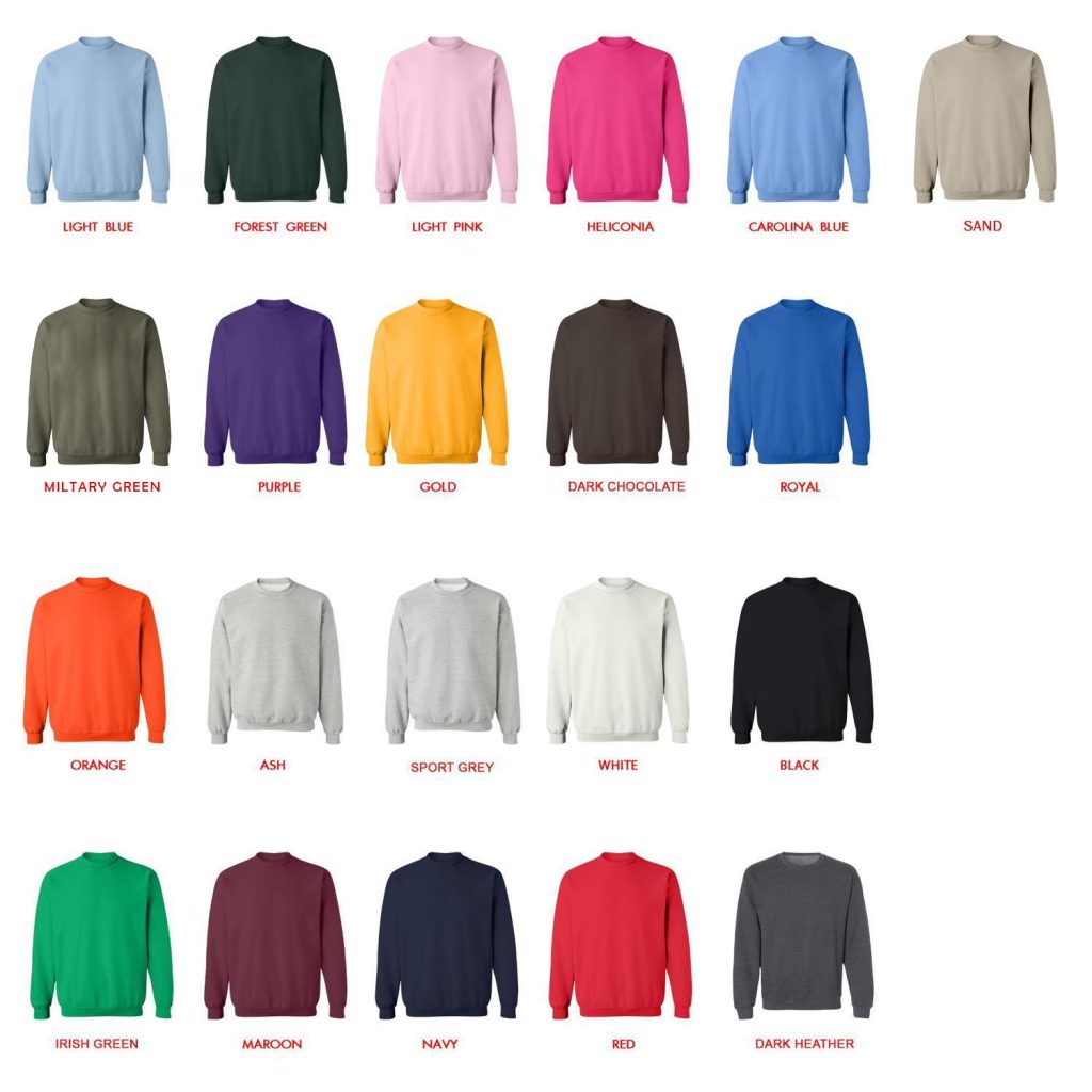 sweatshirt color chart - Haikyuu Stuff