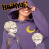 Haikyuu Tsukishima Hoodie Men Kei Moon Logo Karasuno Volleyball Club Anime Sweatshirts Harajuku Unisex Fashion Hoody - Haikyuu Stuff